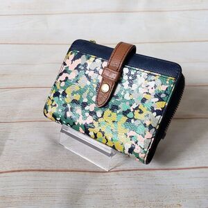 Fossil Fiona Speckle Floral Multifunction Leather Wallet Women's Unisex